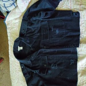 Cropped Blue Jean Jacket